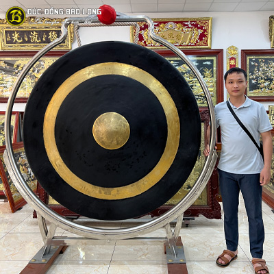Chiêng Đồng Vàng Gò Thủ Công Đường Kính 1m55