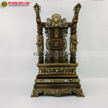 Bộ Ngai Thờ Bằng Đồng giả cổ cao 81cm