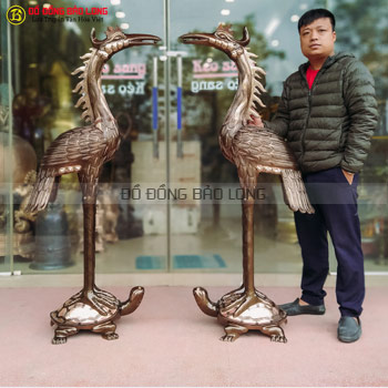 Đôi Hạc Đồng Đỏ cạo màu 1m55 cho khách Thanh Hoá