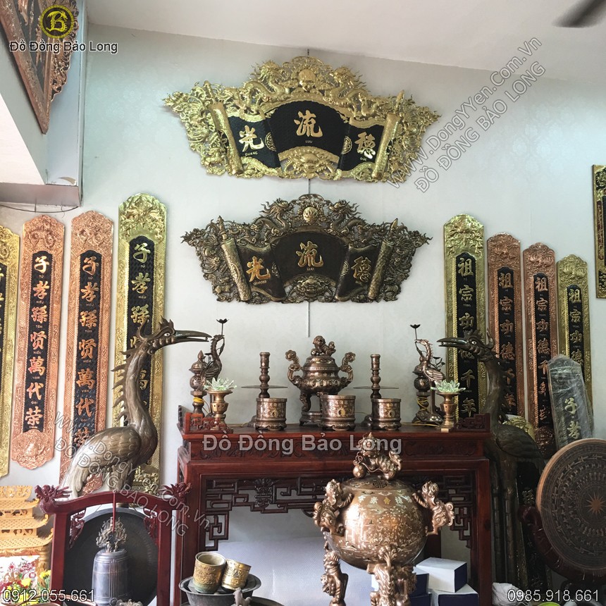 bộ cuốn thư câu đối loại rồng phượng cao cấp