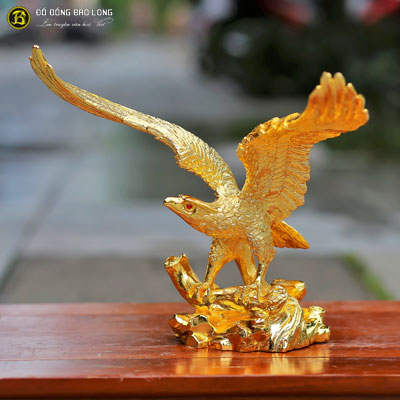 Tượng Đại Bàng Bằng Đồng Thau Mạ Vàng 24K