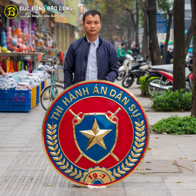 Logo Thi Hành Án Dân Sự Bằng Đồng ĐK 1m