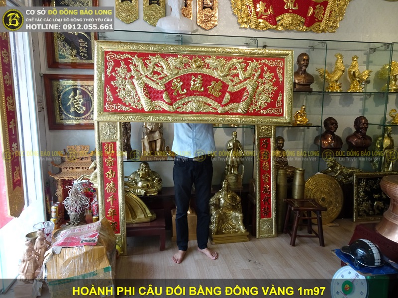 giá hoành phi câu đối bằng đồng