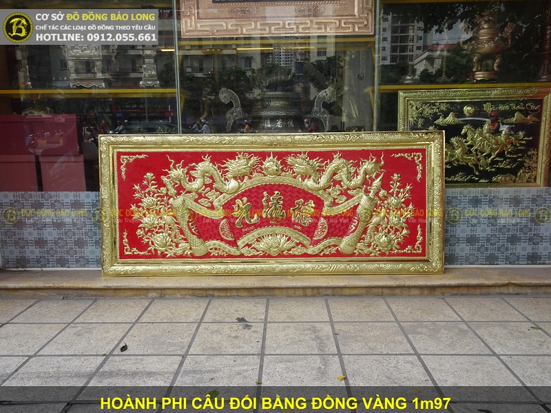 giá hoành phi câu đối bằng đồng