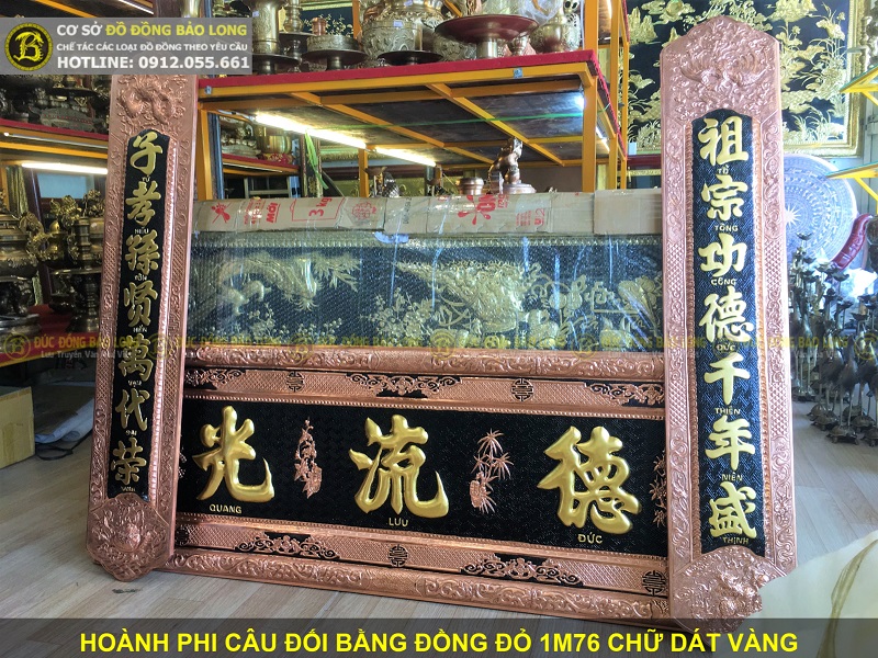 giá hoành phi câu đối bằng đồng