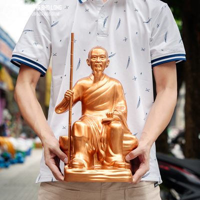 Tượng Danh Y Lê Hữu Trác Bằng Đồng Đỏ Cao 42cm