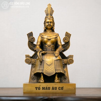 Tượng Đồng Mẹ Âu Cơ Cao 28Cm Màu Trầm Cổ
